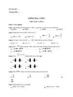 Đề kiểm tra Hình học 10 có đáp án