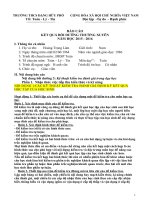BÁO CÁO KẾT QUẢ BỒI DƯỠNG THƯỜNG XUYÊN Nội dung bồi dưỡng 3: Kỹ thuật kiểm tra đánh giá trong dạy học