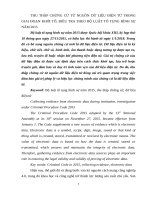 thu thập, kiểm tra, đánh giá, sử dụng chứng cứ từ nguồn dữ liệu điện tử theo quy định của BLTTHS năm 2015