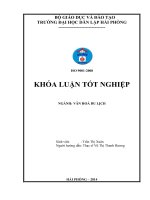 Khai thác Festival trà Thái Nguyên phục vụ phát triển du lịch (Khóa luận tốt nghiệp)
