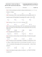 Đề thi thử THPT quốc gia 2018 môn Toán trường THPT chuyên PBC có đáp án chi tiết