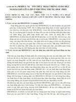 BDTX THPT MODUL 34  MODUL 34    TỐ CHỨC HOẠT ĐỘNG GIÁO DỤC NGOÀI GIỜ LÊN LỚP Ở TRƯỞNG TRUNG HOC PHỔ THÔNG