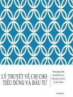 Kinh tế vĩ mô 2 chuong 2   ly thuyet tieu dung va dau tu 