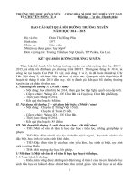 Báo cáo kết quả BDTX  TRƯỜNG TIỂU HỌC NGÔ QUYỀN