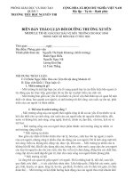 BIÊN BẢN THẢO LUẬN BỒI DƯỠNG THƯỜNG XUYÊN MODULE TH 43: GIÁO DỤC BẢO VỆ MÔI  TRƯỜNG CHO HỌC SINH  TRONG MỘT SỐ MÔN HỌC Ở TIỂU HỌC