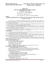 BÁO CÁO KẾT QUẢ BỒI DƯỠNG THƯỜNG XUYÊN TRƯỜNG THCS LÂM MỘNG QUANG