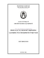 Pháp luật về chấm dứt hợp đồng lao động vì lý do kinh tế ở việt nam 