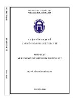 Pháp luật về kiểm soát ô nhiễm môi trường đất 