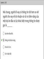 Ôn thi trác nghiệm môn tài chính tiền tệ có đáp án 