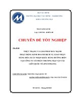 LUẬN VĂN Thực trạng và giải pháp đẩy mạnh hoạt động kinh doanh dịch vụ giao nhận hàng hoá xuất nhập khẩu bằng đường biển tại Công ty cổ phần Thương mại Vận tải Liên quốc tế INCOTRANS