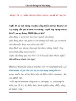 BÍ KÍP Gặt hái Thành Công cho Kỹ sư Xây Dựng CHIA SẺ RẤT TÂM HUYẾT TỪ DÂN TRONG NGHỀ