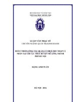 Hoàn thiện công tác quản lý thuế thu nhập cá nhân tại chi cục thuế huyện mê linh, thành phố hà nội 