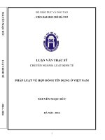 Pháp luật về hợp đồng tín dụng ở việt nam 
