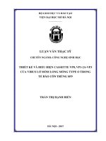 Thiết kế và biểu hiện trần thị hạnh hiền của virus lở mồm long móng type o trong tế bào côn trùng sf9 