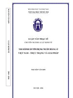 Thi hành án tín dụng ngân hàng ở việt nam  thực trạng và giải pháp 