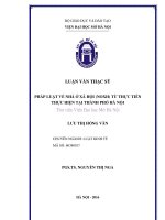 Pháp luật về nhà ở xã hội từ thực tiễn thực hiện tại thành phố hà nội 