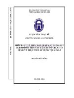 Pháp luật về thế chấp quyền sử dụng đất để đảm bảo tiền vay tại các tổ chức tín dụng và thực tiễn áp dụng tại sơn la 