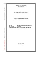 Thực trạng và giải pháp nâng cao chất lượng dịch vụ bộ phận tiệc khách sạn hà nội daewoo 