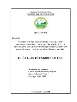 Nghiên cứu đặc điểm sinh học của ba ba trơn (Pelodiscus sinensis) tại Trung tâm nghiên cứu và chuyển giao Khoa học Công nghệ nuôi trồng thủy sản vùng Đông Bắc  Trường ĐH Nông lâm Thái Nguyên (Khóa luận tốt nghiệp)