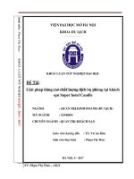 Giải pháp nâng cao chất lượng dịch vụ buồng tại khách sạn super hotel candle 