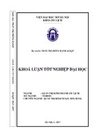 Một số giải pháp nâng cao hoạt động giao tiếp ứng xử với khách cho nhân viên khách sạn HILTON GARDEN INN hà nội 