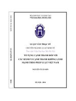Tố tụng cạnh tranh đối với các hành vi cạnh tranh không lành mạnh theo pháp luật việt nam 