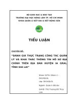 Báo cáo hồ sơ địa chính