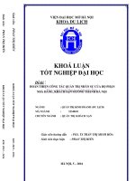 Hoàn thiện công tác quản trị nhân sự của bộ phận nhà hàng, khách sạn mường thanh hà nội 