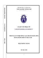 Pháp luật về hợp đồng vận chuyển hàng hoá bằng đường biển ở việt nam 