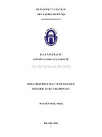 Hoàn thiện pháp luật về sở giao dịch hàng hoá ở việt nam hiện nay 