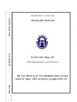Pháp luật về chỉ định thầu ở việt nam từ thực tiễn áp dụng tại bộ công an 