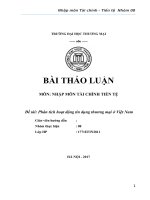 Phân tích hoạt động tín dụng thương mại ở Việt Nam