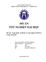 Lập trình android và ứng dụng webview trong android 