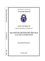 Hợp đồng mua bán hàng hóa theo pháp luật việt nam hiện hành 