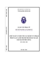 Chế tài xử lý đối với các hành vi vi phạm pháp luật cạnh tranh nhằm bảo vệ lợi ích người tiêu dùng 