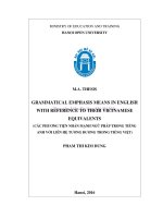 Grammatical emphasis means in english with reference to their vietnamese equivalents  