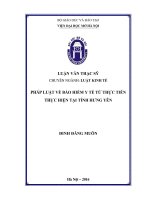 Pháp luật về bảo hiểm y tế từ thực tiễn thực hiện tại tỉnh hưng yên 