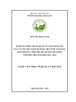 Đánh giá thực trạng quản lý và sử dụng đất của các tổ chức kinh tế được Nhà nước giao đất, cho thuê đất trên địa bàn huyện Thanh Ba  tỉnh Phú Thọ giai đoạn 20122016 (Luận văn thạc sĩ)