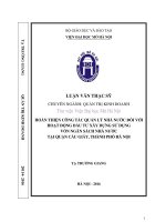 Hoàn thiện công tác quản lý nhà nước đối với hoạt động đầu tư xây dựng sử dụng vốn ngân sách nhà nước tại quận cầu giấy, thành phố hà nội 
