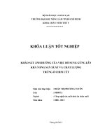 KHẢO SÁT ẢNH HƯỞNG CỦA VIỆC BỔ SUNG GỪNG LÊN KHẢ NĂNG SẢN XUẤT VÀ CHẤT LƯỢNG TRỨNG Ở CHIM CÚT