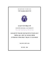 Giải quyết tranh chấp quyền sử dụng đất thông qua thủ tục hành chính ở tỉnh bắc ninh   thực trạng và giải pháp 