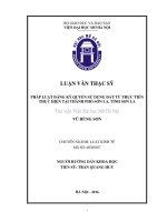 Pháp luật đăng kí quyền sử dụng đất từ thực tiễn thực hiện tại thành phố sơn la, tỉnh sơn la 