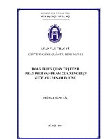 Hoàn thiện quản trị kênh phân phối sản phẩm của xí nghiệp nước chấm nam dương 