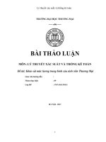 Khảo sát mức lương trung bình của sinh viên Thương Mại