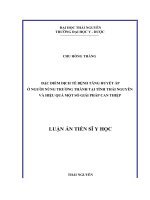 Đặc điểm dịch tễ tăng huyết áp ở người nùng trưởng thành tại tỉnh thái nguyên và hiệu quả một số giải pháp can thiệp 