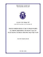 Trách nhiệm pháp lý do vi phạm nghĩa vụ trong hợp đồng tín dụng tại các ngân hàng cổ phần thương mại việt nam 
