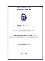 Quản lý rủi ro tín dụng cá nhân tại ngân hàng TMCP sài gòn   chi nhánh hai bà trưng 