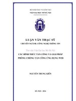 Các hình thức tấn công và giải pháp phòng chống tấn công ứng dụng web 