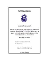Tranh chấp về ranh giới quyền sử dụng đất giữa các hộ gia đình, cá nhân sử dụng đất từ thực tiễn giải quyết tại toà án nhân dân thành phố sơn la, tỉnh sơn la 