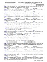 BÀI TOÁN TỔNG HỢP CÁC CHUYÊN ĐỀ HÓA HỌC LUYỆN THI ĐẠI HỌC